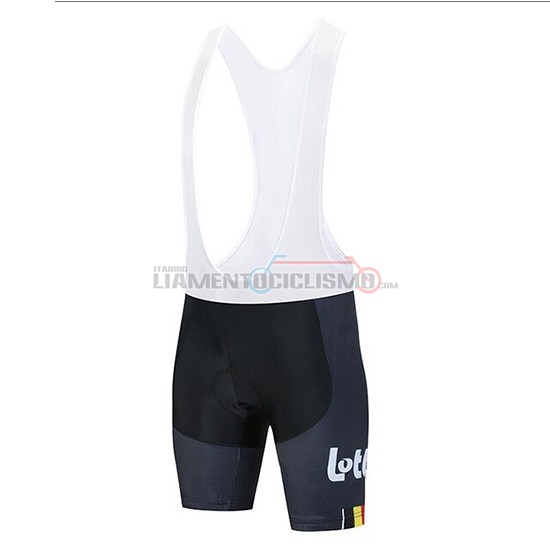 Abbigliamento Ciclismo Lotto Soudal Manica Corta 2020 Nero Rosso Bianco